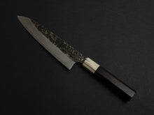 Load image into Gallery viewer, HATSUKOKORO SLD KUROUCHI BLAST GYUTO 210MM WHITE BUFFALO EBONY HANDLE
