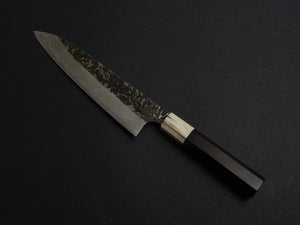 HATSUKOKORO SLD KUROUCHI BLAST GYUTO 210MM WHITE BUFFALO EBONY HANDLE