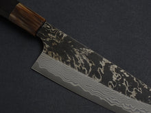 Load image into Gallery viewer, HATSUKOKORO SLD KUROUCHI BLAST SANTOKU 180MM WHITE BUFFALO EBONY HANDLE
