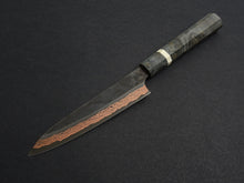 Load image into Gallery viewer, HATSUKOKORO YOROKOBI SLD RAINBOW DAMASCUS KUROUCHI PETTY 150MM BIRCH STABILIZED HANDLE
