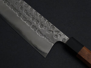 MATSUBARA AOGAMI-2 STAINLESS CLAD NASHIJI HAMMERED NAKIRI 165MM WALNUT HANDLE