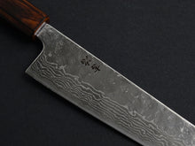 Load image into Gallery viewer, KICHIJI 440C MIGAKI HAMMERED DAMASCUS BUNKA OAK/BAIKOKU HANDLE
