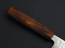 Load image into Gallery viewer, KICHIJI 440C MIGAKI HAMMERED DAMASCUS BUNKA OAK/BAIKOKU HANDLE
