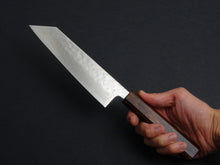 Load image into Gallery viewer, KICHIJI 440C MIGAKI HAMMERED DAMASCUS BUNKA OAK/BAIKOKU HANDLE
