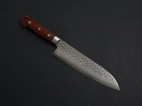 KICHIJI VG-10 33 LAYER HAMMERED DAMASCUS SANTOKU KNIFE 180MM