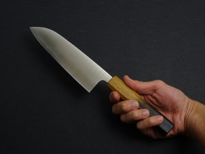 KICHIJI 440C SANTOKU OAK WOOD HANDLE