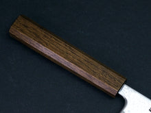 Load image into Gallery viewer, KICHIJI VG-10 DAMASCUS PETTY KNIFE 150MM OCTAGONAL BLACK OAKWOOD HANDLE
