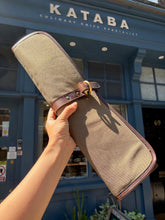 Load image into Gallery viewer, KATABA CANVAS KNIFE ROLL WITH LEATHER BELT (5 POCKETS + 1 ZIPPER POCKET)
