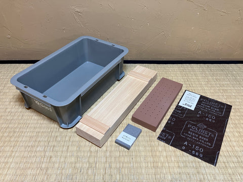 10 GOOD TOGIBA 5-PIECE SHARPENING SET (MEDIUM GRIT #1000 STONE)