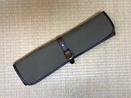 KATABA CANVAS KNIFE ROLL WITH LEATHER BELT (5 POCKETS + 1 ZIPPER POCKET)