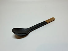 Load image into Gallery viewer, SHIGARAKIYAKI HECHIMON KURO-SABI CERAMIC SPOON
