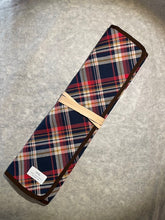 Load image into Gallery viewer, WEST JAPAN TOOLS COTTON KNIFE ROLL (3 HANDLE POCKETS) (PLAID PATTERN)
