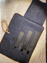 Load image into Gallery viewer, WEST JAPAN TOOLS COTTON KNIFE ROLL (3 HANDLE POCKETS) (PLAID PATTERN)
