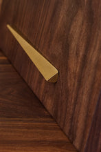 Load image into Gallery viewer, NOYER MAGNETIC KNIFE BLOCK  / AMERICAN WALNUT WOOD WITH BRASS BASE*
