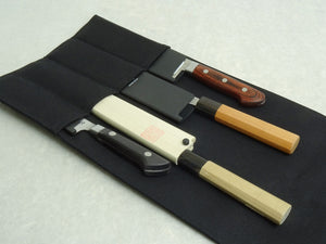 COMO+KATABA HANDMADE CANVAS SMALL KNIFE ROLL WITH COTTON STRAP (4POCKETS)