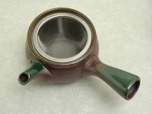 BAMKO-WARE HANA ORIBE TEAPOT WITH STAINLESS TEA STRAINER