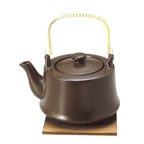HEAT RESISTANT DOBIN TEAPOT WITH WOODEN MAT