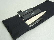 Load image into Gallery viewer, COMO+KATABA HANDMADE CANVAS SMALL KNIFE ROLL WITH COTTON STRAP (4POCKETS)
