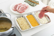 18-8 STAINLESS STEEL TRIPLE  TRAY FOR PREPARATION