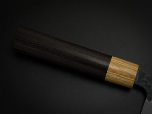 TSUNEHISA AOGAMI SUPER CORE STAINLESS CLAD TSUCHIME KUROUCHI GYUTO 210MM ROSE WOOD HANDLE