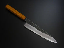 Load image into Gallery viewer, OUL SHIROGAMI-2 SUMI KUROUCHI GYUTO 210MM OAK HANDLE FORGED BY YOSHIKAZU TANAKA
