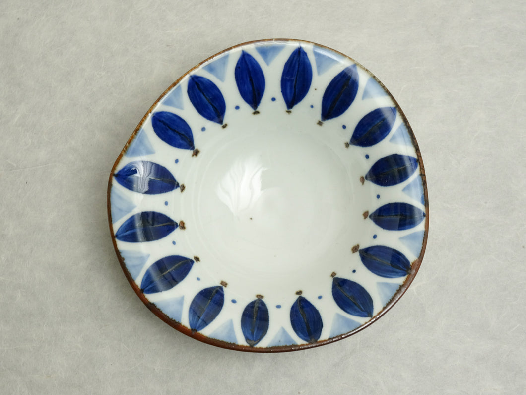 HASAMIYAKI PETAL OVAL SMALL BOWL*