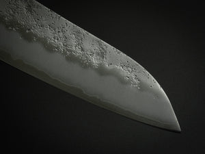 KICHIJI GINSAN NASHIJI SANTOKU KNIFE 180MM RED WINE HANDLE*