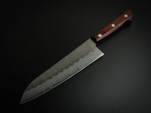Load image into Gallery viewer, KICHIJI GINSAN NASHIJI SANTOKU KNIFE 180MM RED WINE HANDLE*
