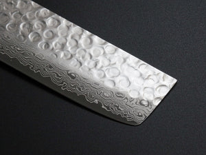 KICHIJI 45 LAYER HAMMERED DAMASCUS NAKIRI 180MM ROSEWOOD HANDLE*
