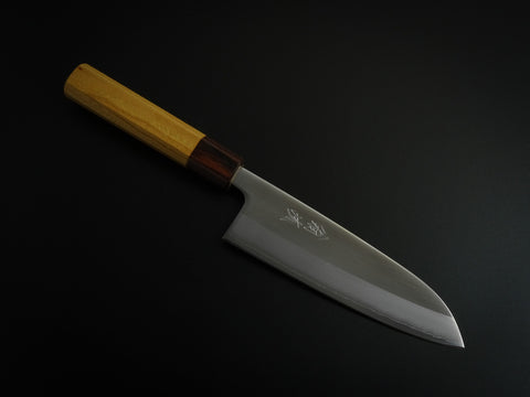 OUL SHIROGAMI-1 STAINLESS CLAD SANOTKU 165MM KEYAKI / ZELKOVA HANDLE