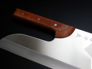 TSUBAYA STAINLESS MENKIRI / NOODLE KNIFE 330MM PAKKA HANDLE