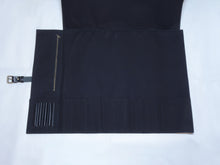 Load image into Gallery viewer, COMO+KATABA HANDMADE HIGH QUALITY CANVAS KNIFE ROLL WITH SINGLE LEATHER FITTINGS / TYPE 2 with zipper
