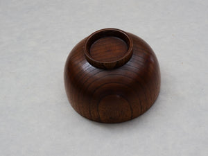 TRADITIONAL LACQUERED SOUP CUP (DARK BROWN)
