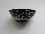 MINOYAKI RYUKYU RURI KARAKUSA RAMEN BOWL (WHITE/BLUE)