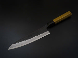 YAMAMOTO TSUCHIME KUROUCHI GYUTO 210MM AOGAMI2  MAGNOLIA WOOD HANDLE*