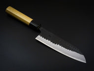 YAMAMOTO TSUCHIME AOGAMI KUROUCHI SANTOKU 165MM MAGNOLIA HANDLE