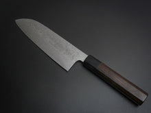 Load image into Gallery viewer, MAKOTO KUROSAKI VG-10 DAMASCUS SANTOKU KNIFE EBONY OCTAGONAL 170MM
