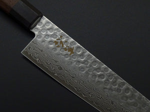 KICHIJI 45 LAYER HAMMERED DAMASCUS GYUTO 210MM ROSEWOOD HANDLE