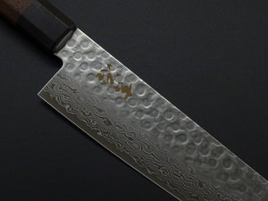 KICHIJI 45 LAYER HAMMERED DAMASCUS GYUTO 180MM ROSEWOOD HANDLE