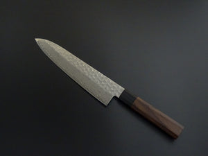 KICHIJI 45 LAYER HAMMERED DAMASCUS GYUTO 210MM ROSEWOOD HANDLE