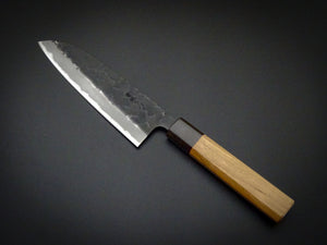 HITOHIRA AOGAMI SUPER KUROUCHI NASHIJI SANTOKU 170MM CHERRYWOOD HANDLE