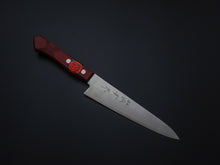 Load image into Gallery viewer, SHIGEKI TANAKA VG-10 17-LAYER DAMASCUS PETTY KNIFE 150MM WINE RED HANDLE
