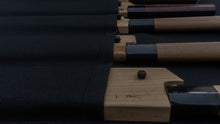 Load image into Gallery viewer, HI-CONDITION HANPU CANVAS 6 POCKETS KNIFE ROLL BLACK  (Cotton  Carry Bag included)

