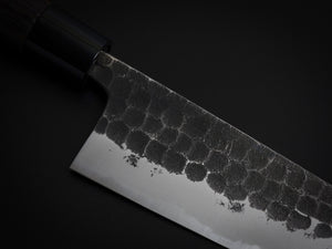 TOSHIHIRO V-2 KUROUCHI HAMMERED NASHIJI SANTOKU KNIFE 165MM CHESTNUT HANDLE*