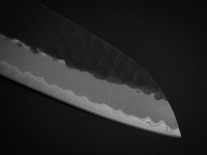 HITOHIRA AOGAMI SUPER KUROUCHI HAMMERED SANTOKU 170MM CHERRYWOOD HANDLE