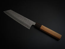 Load image into Gallery viewer, HITOHIRA AOGAMI SUPER CORE STAINLESS CLAD HAMMERED MIGAKI BUNKA 170MM CHERRY HANDLE*
