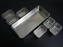 Load image into Gallery viewer, JAPANESE STAINLESS STEEL 6 YAKUMI SMALL GASTRONORM PANS SET
