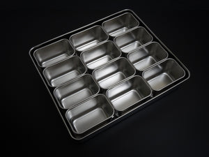 JAPANESE STAINLESS STEEL 12 YAKUMI SMALL GASTRONORM PANS SET