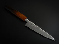 OUL AUS-10 DAMASCUS UZU PETTY 135MM BURNT OAK HANDLE