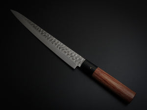 SEKI KANETSUNE STAINLESS HAMMERED SUJIHIKI KNIFE 210MM RED PAKKA HANDLE